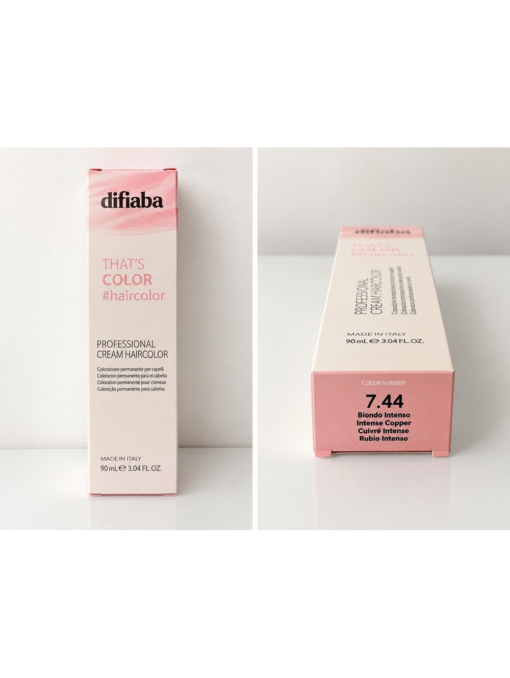 difiaba Professional Cream Haircolor 7.44 Intense Copper 90ml